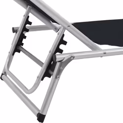VidaXL 44333 outdoor chair Lounge Padded seat Aluminium, Steel, Textile Black - Additional view 8