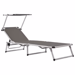 VidaXL 44335, Lounge, Padded seat, Aluminium, Steel, Textile, Grey, 110 kg, 580 mm