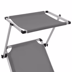 VidaXL 44335 outdoor chair Lounge Padded seat Aluminium, Steel, Textile Grey - Additional view 6
