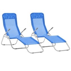VidaXL 44337 outdoor chair Lounge Polyester, Polyvinyl chloride (PVC) Blue