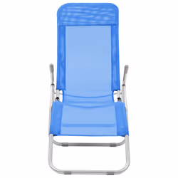 VidaXL 44337 outdoor chair Lounge Polyester, Polyvinyl chloride (PVC) Blue