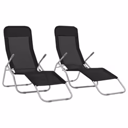 VidaXL 44338, Lounge, Polyester, Polyvinyl chloride (PVC), Black, 120 kg, 600 mm, 1420 mm