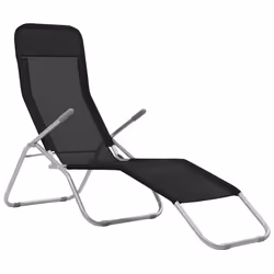 VidaXL 44338 outdoor chair Lounge Polyester, Polyvinyl chloride (PVC) Black