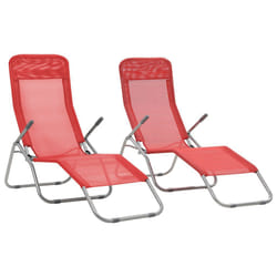 VidaXL 44339 outdoor chair Lounge Polyester, Polyvinyl chloride (PVC) Red