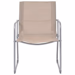 vidaXL Garden Lounge Set 4 Piece Fabric & Steel Taupe Table 2 Chairs and Bench - Additional view 6