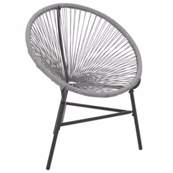VidaXL 44481, Terrace, Padded seat, Polyethylene, Rattan, Steel, Grey, 110 kg, 690 mm