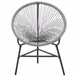 VidaXL 44481 outdoor chair Terrace Padded seat Polyethylene, Rattan, Steel Grey - Additional view 4