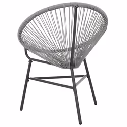 VidaXL 44481 outdoor chair Terrace Padded seat Polyethylene, Rattan, Steel Grey - Additional view 5