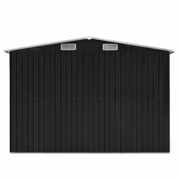 vidaXL Garden Shed 257x298x178cm Metal Anthracite Tool Storage House Cabin