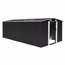 vidaXL Garden Shed 257x489x181cm Metal Anthracite Tool Storage House Cabin