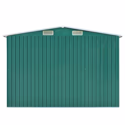 vidaXL Garden Shed 257x580x181cm Metal Green Outdoor Tool Storage House Cabin - Additional view 3