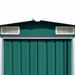 vidaXL Garden Shed 257x580x181cm Metal Green Outdoor Tool Storage House Cabin - Additional view 5
