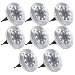 vidaXL Solar Ground Lamps Solar Light Outdoor Lamp 8 pcs LED Lights White