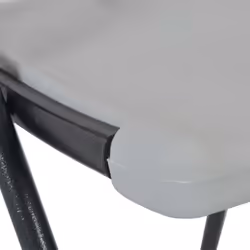 vidaXL 2x Folding Bar Chairs HDPE 45x78x114cm White Outdoor Patio Chair Seat - Additional view 6