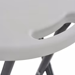 vidaXL 2x Folding Bar Chairs HDPE 35x44x80cm White Outdoor Patio Chair Seat - Additional view 6