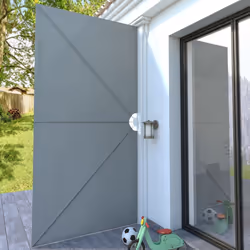 vidaXL Collapsible Terrace Side Awning Balcony Blind Multi Colours Multi Sizes - grey, 400 x 200 cm - Additional view 2