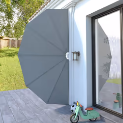 vidaXL Collapsible Terrace Side Awning Sun Screen 200 cm/160 cm Multi Colours - grey, 200 cm - Additional view 2