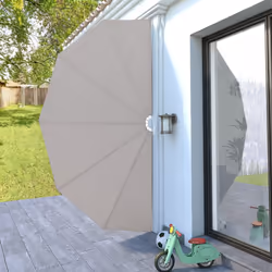 vidaXL Collapsible Terrace Side Awning Sun Screen 200 cm/160 cm Multi Colours - cream, 200 cm - Additional view 2