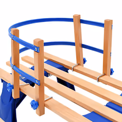 vidaXL Folding Snow Sledge with Backrest Wood 119cm Toboggan Sled Winter Sport - Additional view 5