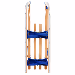 vidaXL Folding Snow Sledge with Backrest Wood 119cm Toboggan Sled Winter Sport - Additional view 8