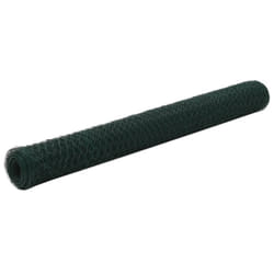 vidaXL Chicken Wire Fence with PVC Coating Wire Mesh Roll Wire Fencing Net - green, 1.2 m