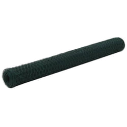 vidaXL Chicken Wire Fence Wire Netting Wire Mesh Panel Steel with PVC Coating - green, 1.2 m