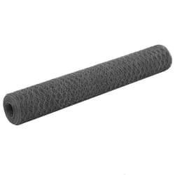 vidaXL Chicken Wire Fence with PVC Coating Wire Mesh Roll Wire Fencing Net - grey, 1 m