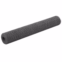 Wire Netting Steel with PVC Coating 25x1 m Hexagonal Grey