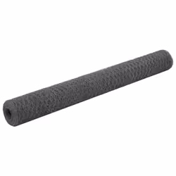 vidaXL Chicken Wire Fence with PVC Coating Wire Mesh Roll Wire Fencing Net - grey, 1.2 m