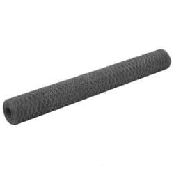 vidaXL Chicken Wire Fence with PVC Coating Wire Mesh Roll Wire Fencing Net - grey, 1.2 m