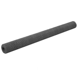 vidaXL Chicken Wire Fence with PVC Coating Wire Mesh Roll Wire Fencing Net - grey, 1.5 m