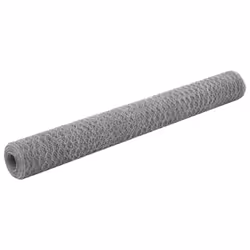 vidaXL Chicken Wire Fence Wire Netting Wire Mesh Panel Steel with PVC Coating - 1.2 m