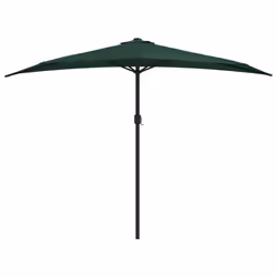 vidaXL Garden Parasol with Aluminium Pole Sunshade Outdoor Umbrella Green Half - Additional view 3