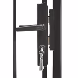 vidaXL Garden Gate with Arched Top Steel 1x1.5m Black Outdoor Barrier Door - Additional view 2