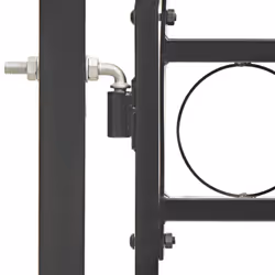 vidaXL Fence Gate with Arched Top Steel 100x175cm Black Outdoor Garden Door