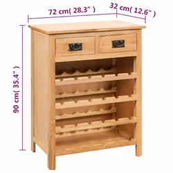 VidaXL 247043 wine rack MDF, Wood Brown - Additional view 6