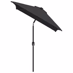 vidaXL Garden Parasol with Metal Pole Sunshade Outdoor Umbrella Anthracite - Additional view 2
