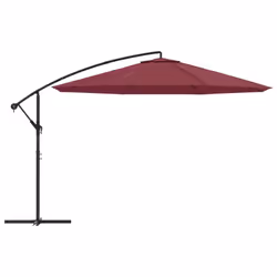 vidaXL Cantilever Garden Parasol with Aluminium Pole Umbrella Bordeaux Red