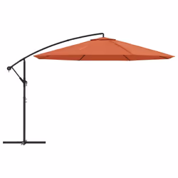 vidaXL Cantilever Umbrella with Aluminium Pole 350cm Terracotta Patio Parasol