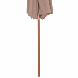 vidaXL Double Decker Garden Parasol with Wooden Pole Outdoor Umbrella Taupe - Additional view 6