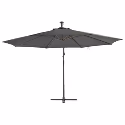 vidaXL Cantilever Garden Parasol with LED Lights and Metal Pole Anthracite - Additional view 2
