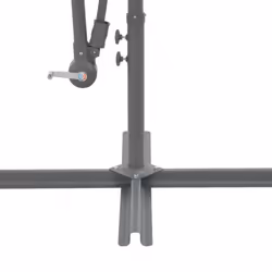 vidaXL Cantilever Garden Parasol with LED Lights and Metal Pole Anthracite - Additional view 5