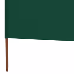 vidaXL 3-panel Wind Screen Fabric Green Camping Windbreaker Privacy Shelter
