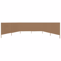 vidaXL 6-panel Wind Screen Fabric Taupe Privacy Camping Windbreaker Shelter - Additional view 2