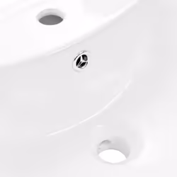 vidaXL Freestanding Basin with Pedestal Ceramic White 520x440x190mm Wash Sink - Additional view 4