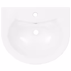 vidaXL Freestanding Basin with Pedestal Ceramic White 520x440x190mm Wash Sink - Additional view 5