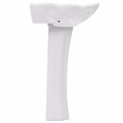 vidaXL Freestanding Basin with Pedestal Ceramic White 580x510x200mm Wash Sink - Additional view 3