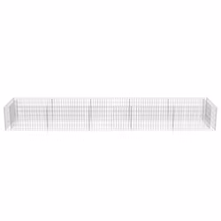 vidaXL Gabion Raised Bed Galvanised Steel 450x90x50cm Stone Basket Raised Bed - Additional view 4