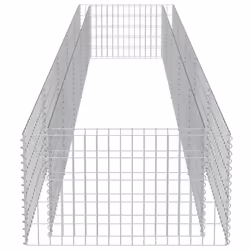 vidaXL Gabion Raised Bed Galvanised Steel 450x90x50cm Stone Basket Raised Bed - Additional view 5