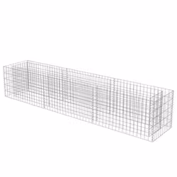 vidaXL Gabion Raised Bed Galvanised Steel 270x50x50cm Stone Basket Raised Bed - Additional view 2